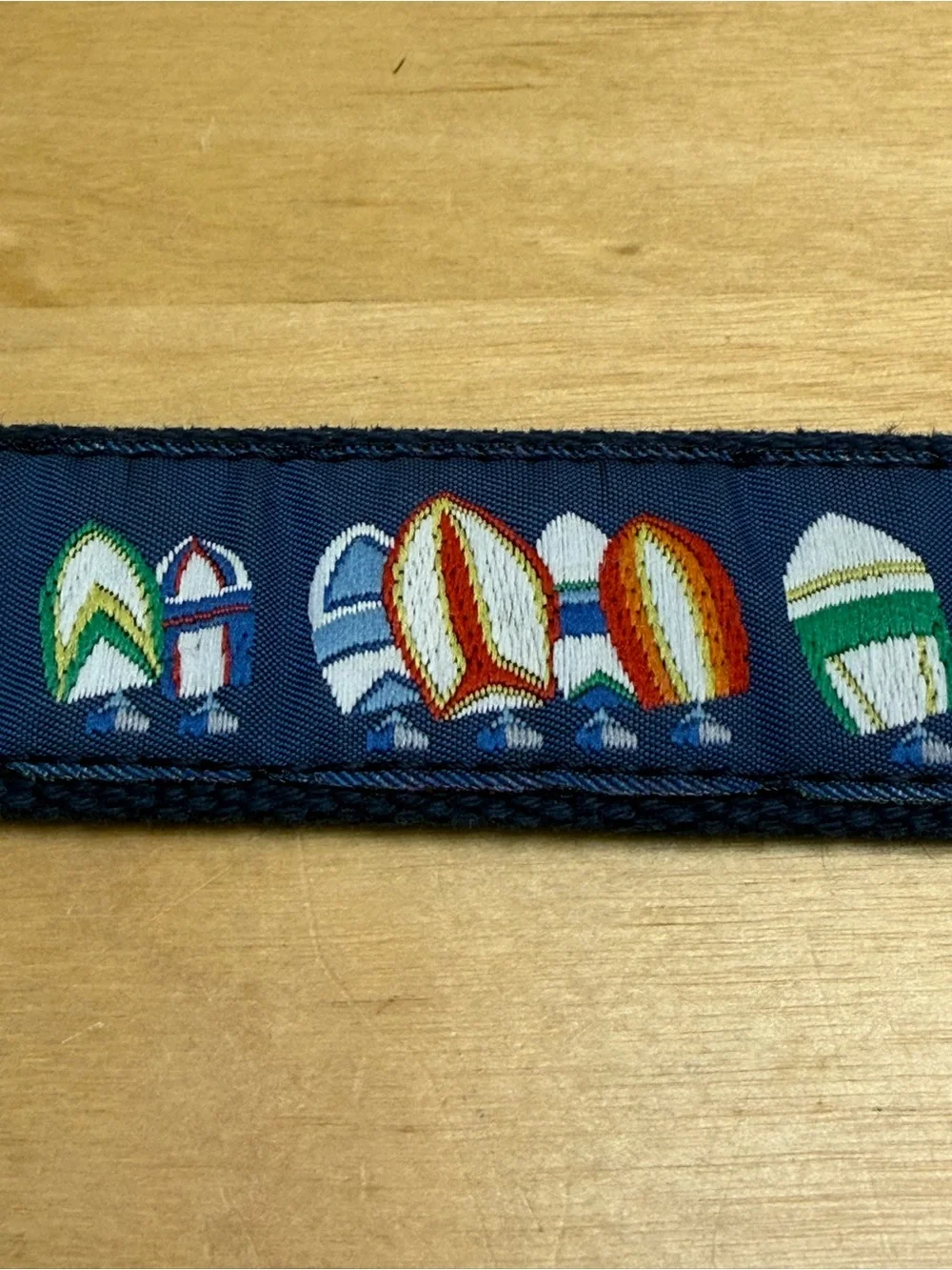 Nautical Sailboat Woven Vintage Belt Leather Man Ltd Brass Buckle Made in USA 38